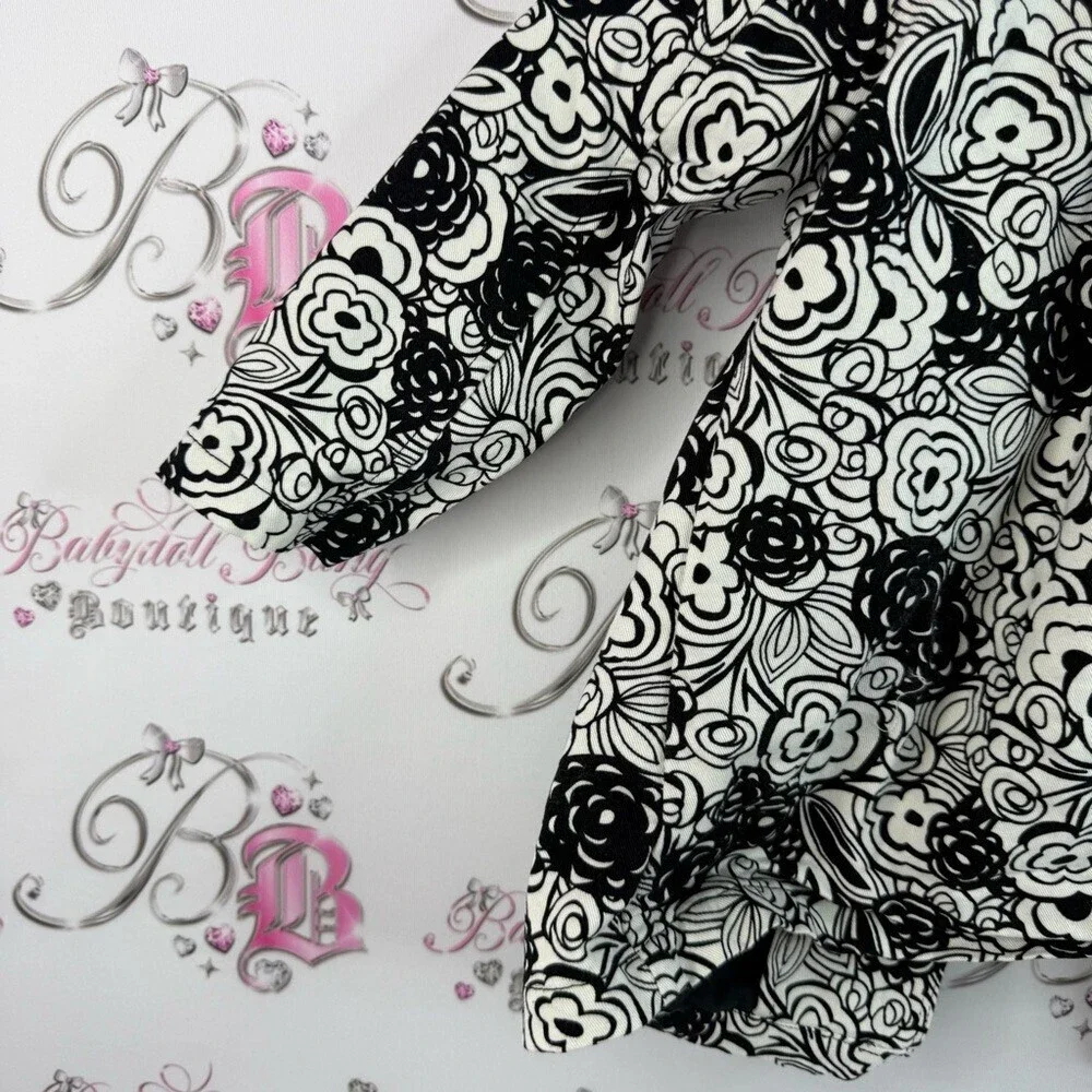 GAP Kids Black and White Floral flowers lightweight Jacket